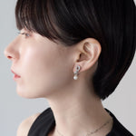 ciite' シーテ イヤリング シリコン付 デザインビジュー パールイヤリング