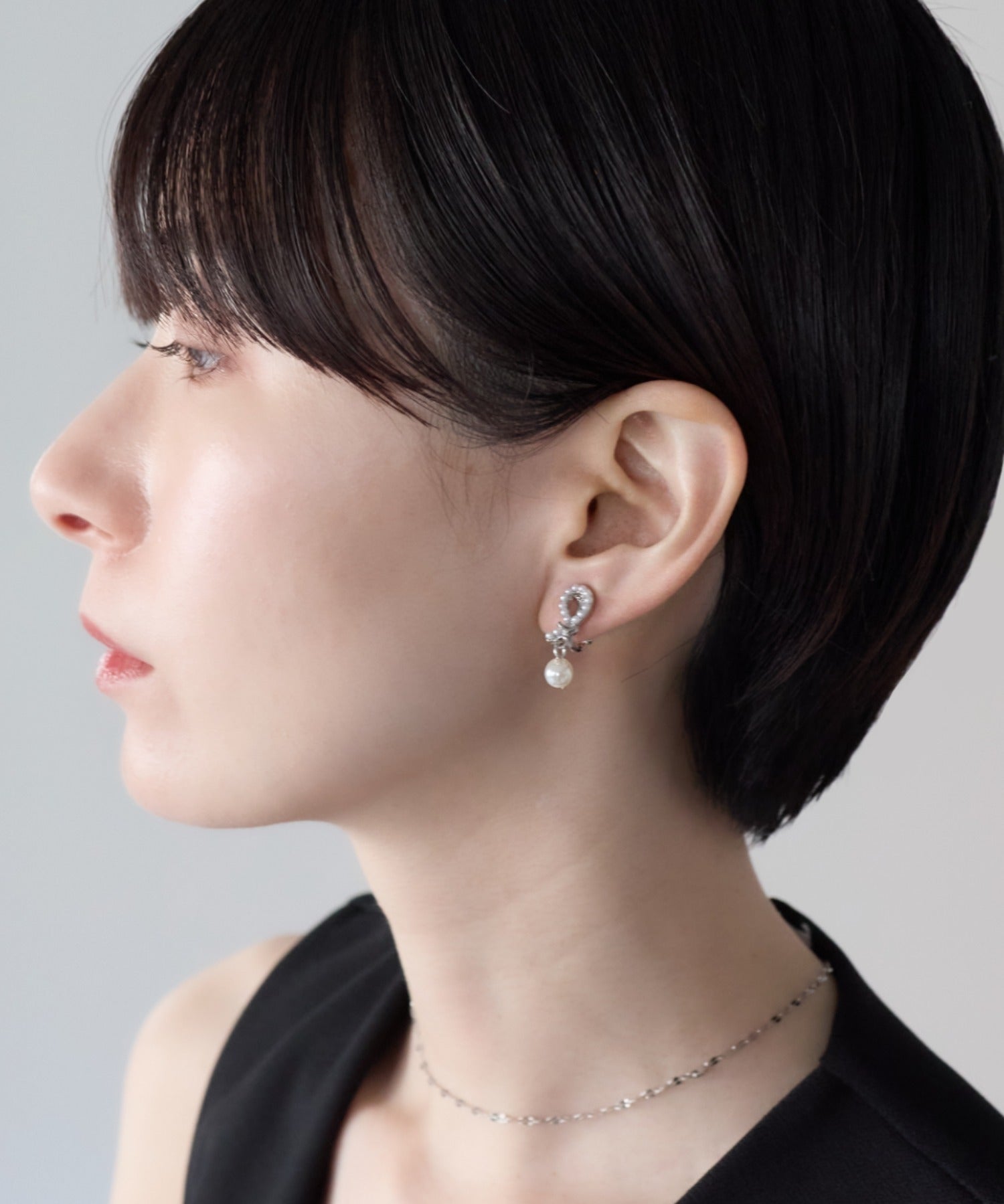 ciite' シーテ イヤリング シリコン付 デザインビジュー パールイヤリング