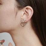 ciite' シーテ ピアス（両耳用） 【 金属アレルギー対応 】 シンプルフープイヤリング 3ペアセット サージカルステンレス (両耳用)
