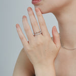 ciite' シーテ リング 【 金属アレルギー対応 】 ビジューダブルリング サージカルステンレス