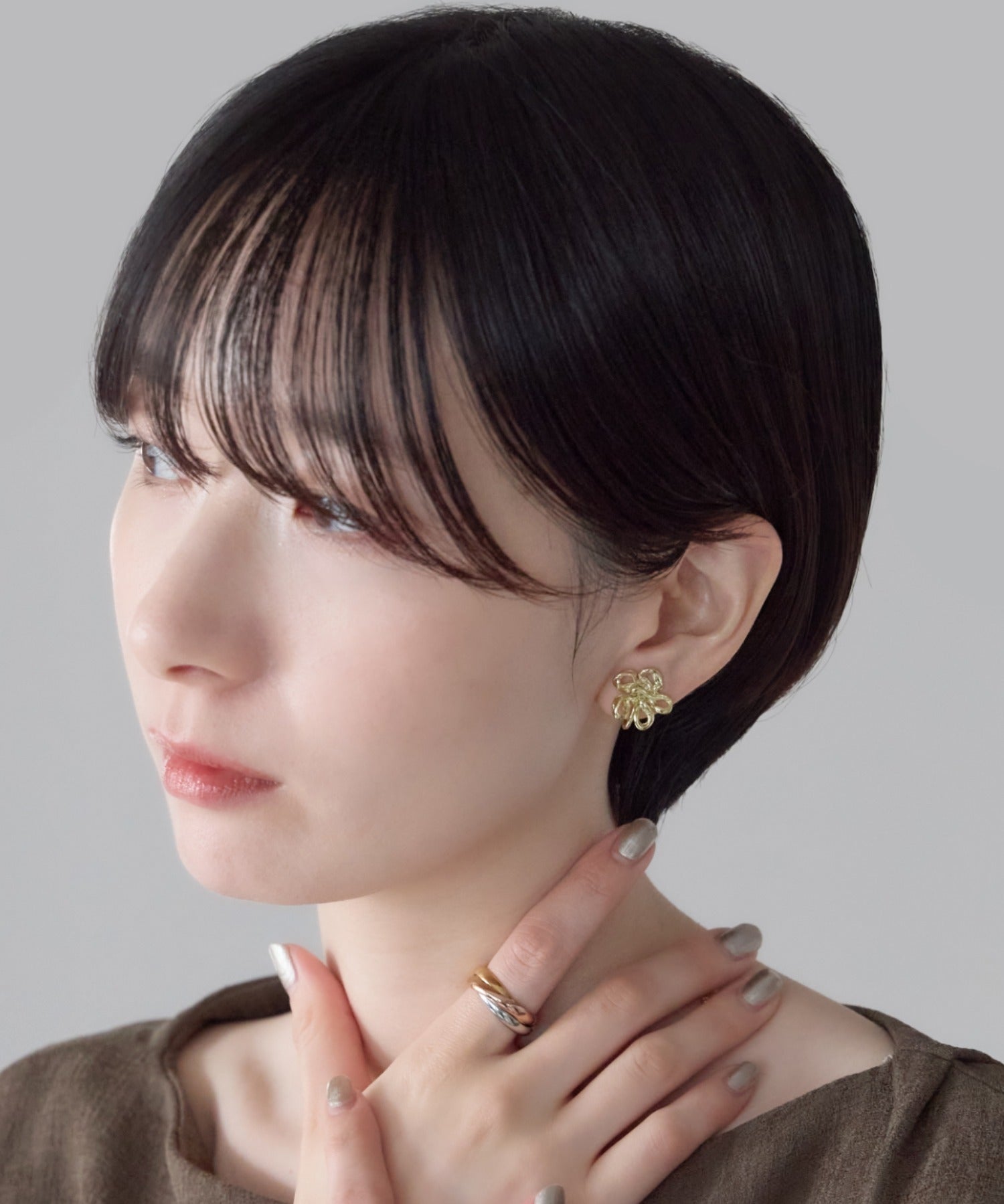 ciite' シーテ イヤリング シリコン付 フラワーデザイン イヤリング