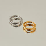 ciite' シーテ リング 【 金属アレルギー対応 】 2連リング サージカルステンレス