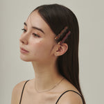 ciite' シーテ ヘアアクセサリー ウェーブデザインヘアピン 2個セット