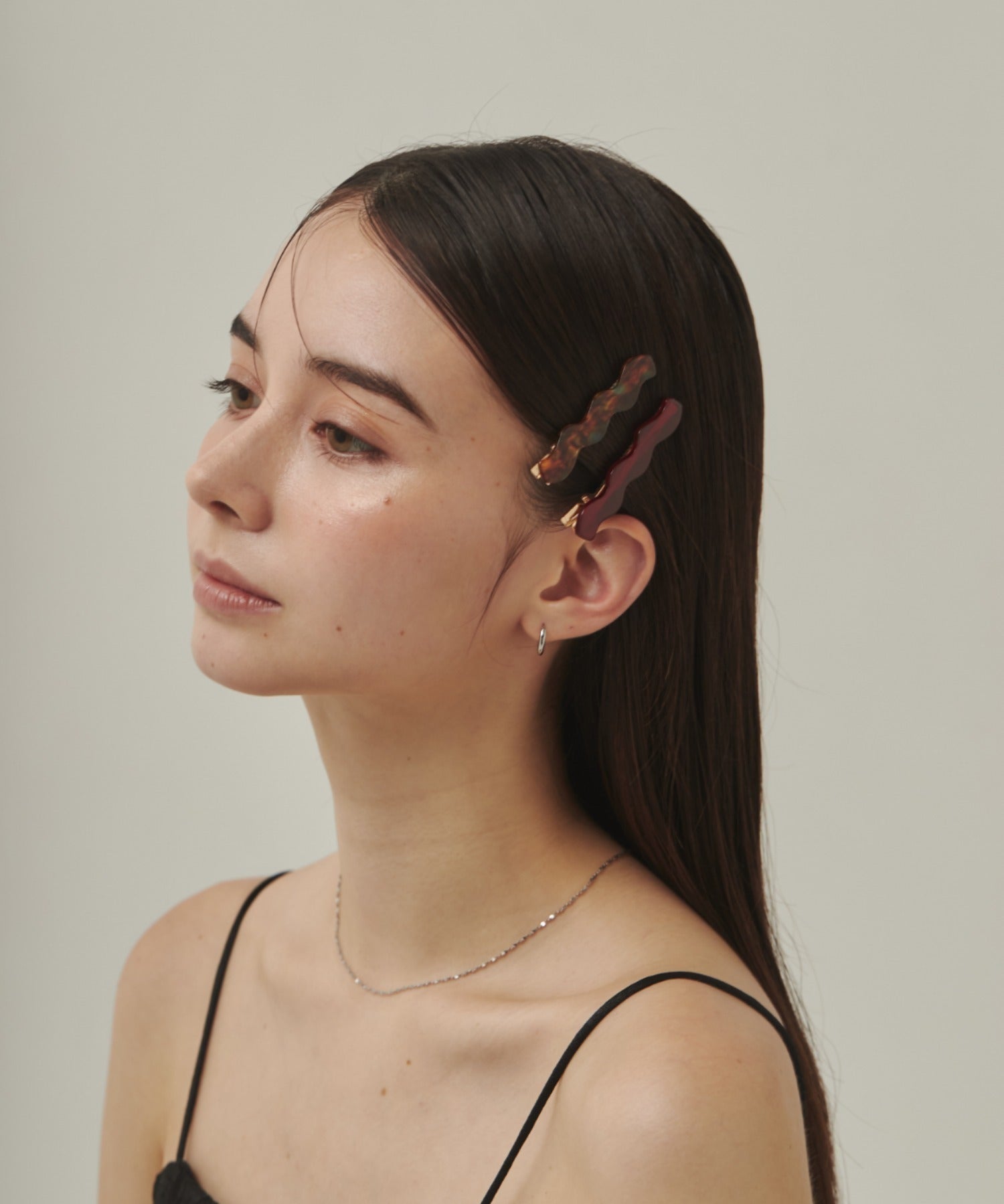 ciite' シーテ ヘアアクセサリー ウェーブデザインヘアピン 2個セット