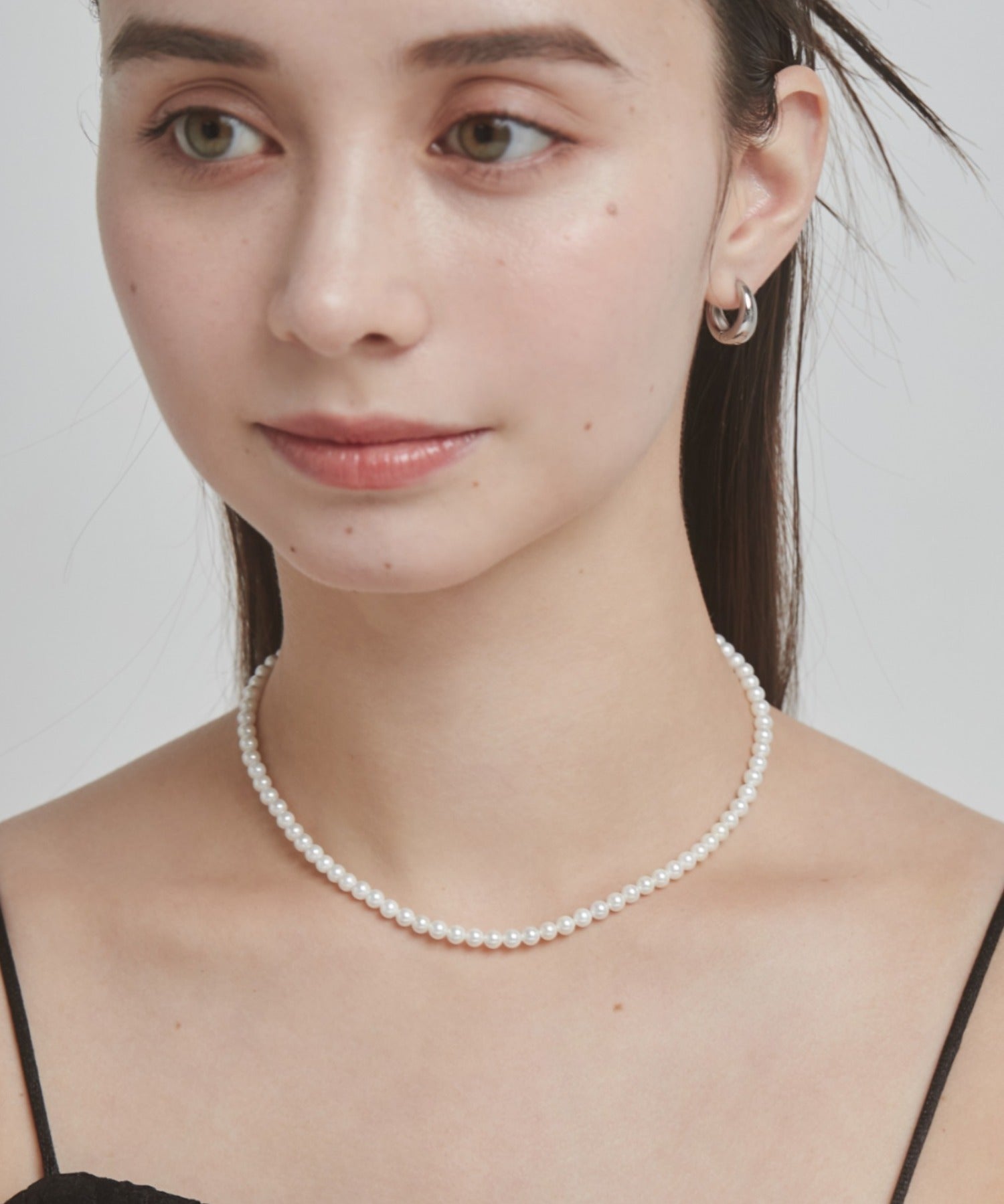 ciite' シーテ ネックレス 【 金属アレルギー対応 】 シンプルパールネックレス サージカルステンレス