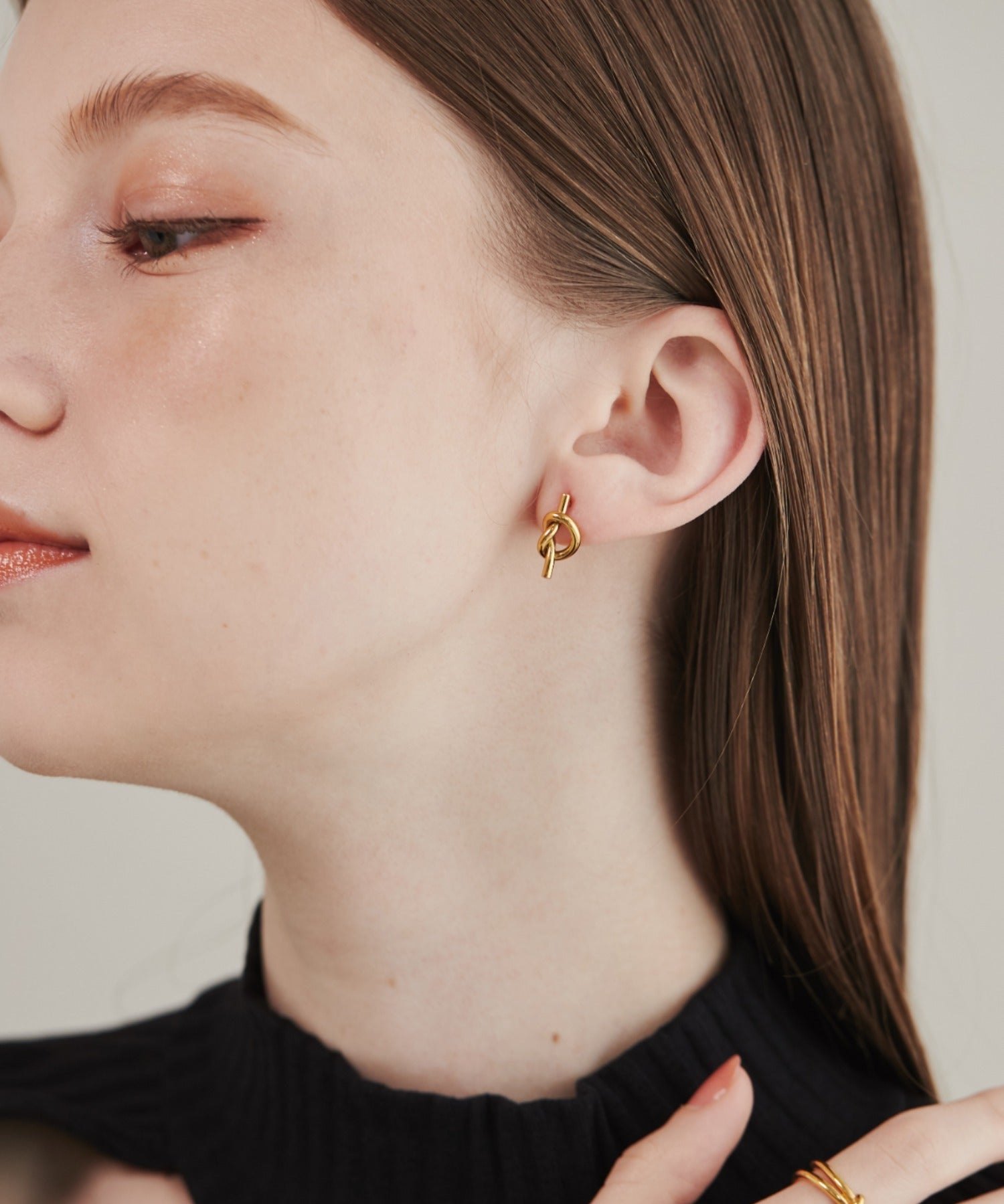 ciite' シーテ ピアス（両耳用） 【 金属アレルギー対応 】 ノットピアス サージカルステンレス (両耳用)