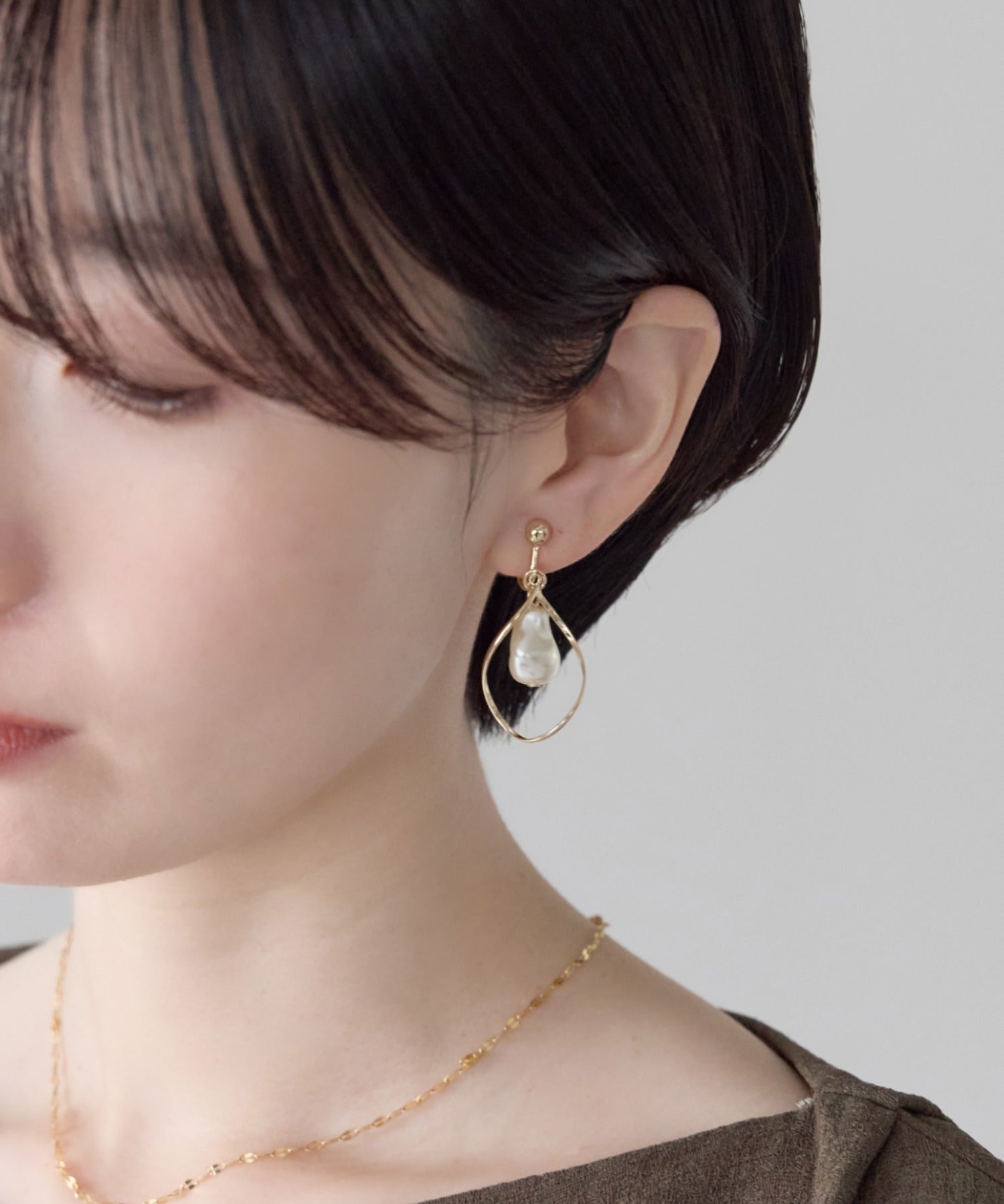 ciite' シーテ イヤリング シリコン付 デザインパール イヤリング