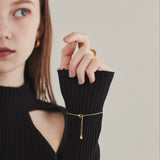 ciite' シーテ ブレスレット 【 金属アレルギー対応 】 シンプルリボン ブレスレット サージカルステンレス