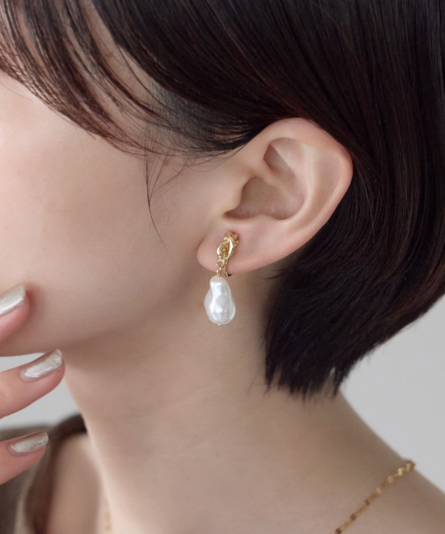 ciite' シーテ イヤリング シリコン付 デザインパール イヤリング