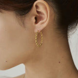 ciite' シーテ ピアス（両耳用） 【 金属アレルギー対応 】チェーンモチーフ フープピアス サージカルステンレス（両耳用）