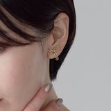 ciite' シーテ イヤリング シリコン付 リボンデザイン イヤリング