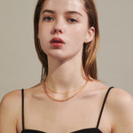 ciite' シーテ ネックレス 【 金属アレルギー対応 】 2連チェーンネックレス サージカルステンレス