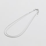 ciite' シーテ ネックレス 【 金属アレルギー対応 】 2連スネークチェーンネックレス サージカルステンレス