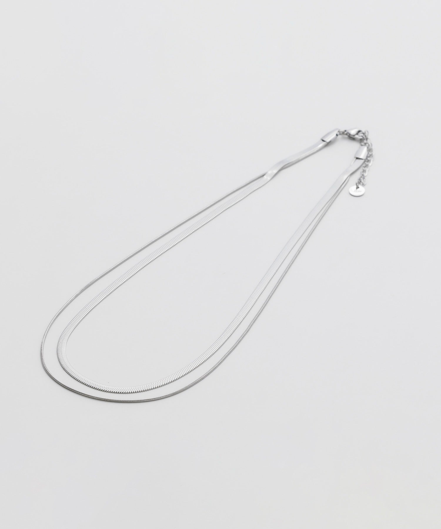 ciite' シーテ ネックレス 【 金属アレルギー対応 】 2連スネークチェーンネックレス サージカルステンレス