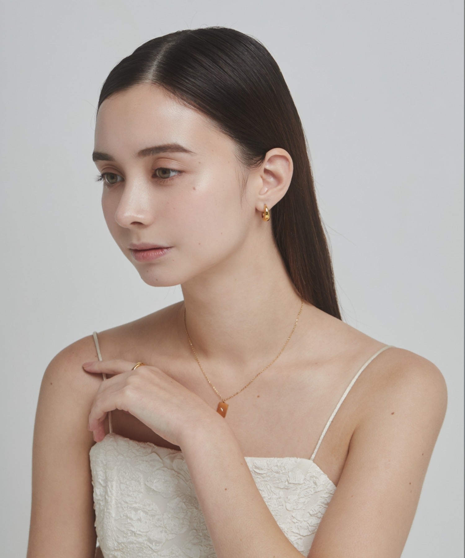 ciite' シーテ ネックレス 【 金属アレルギー対応 】 ビジュープレートネックレス サージカルステンレス