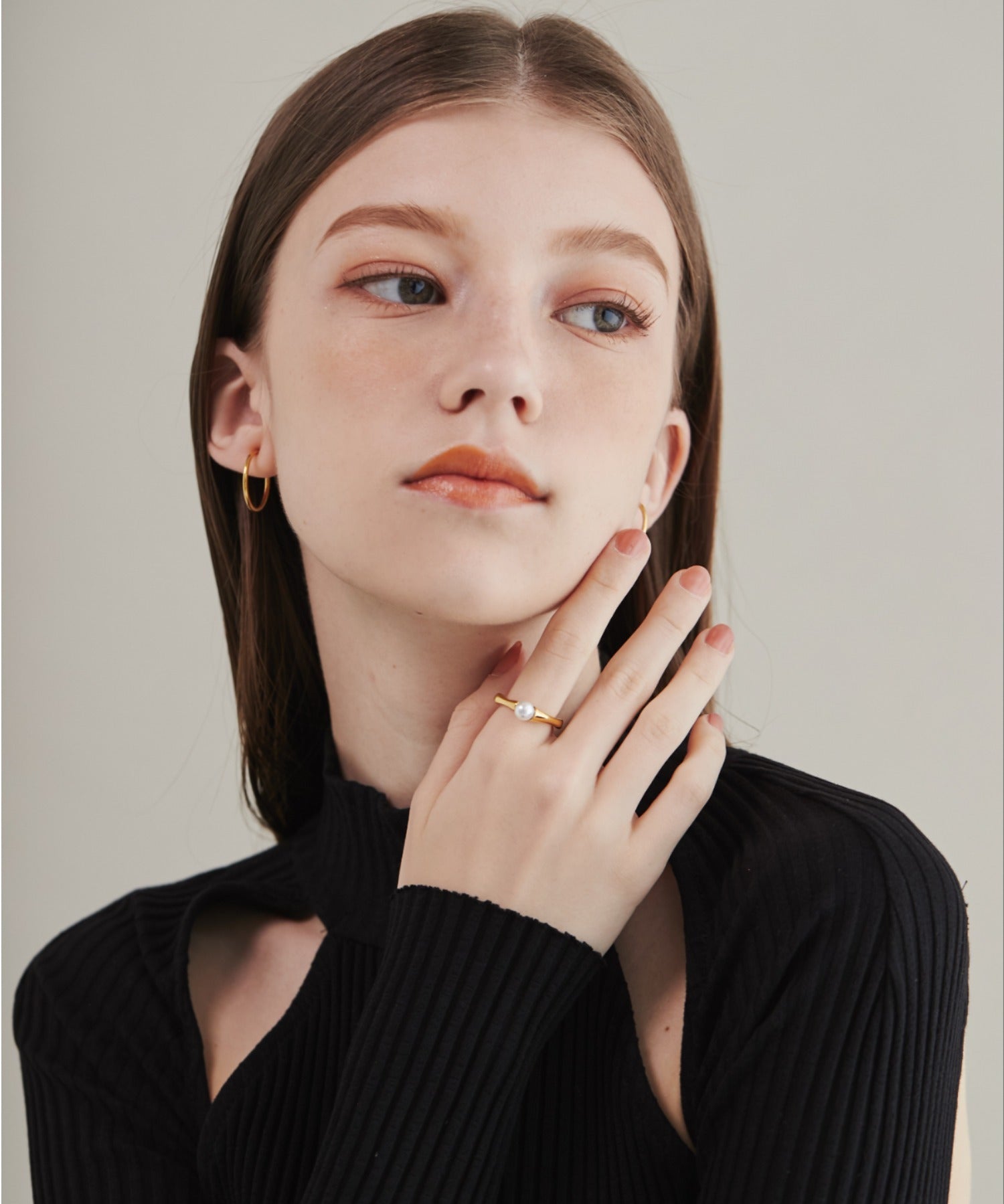 ciite' シーテ リング 【 金属アレルギー対応 】 パールモチーフリング サージカルステンレス