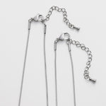 ciite' シーテ ネックレス 【 金属アレルギー対応 】 1mm スネークネックレス 2個セット サージカルステンレス 36～41cm, 39～44cm