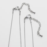 ciite' シーテ ネックレス 【 金属アレルギー対応 】 1mm スネークネックレス 2個セット サージカルステンレス 36～41cm, 39～44cm