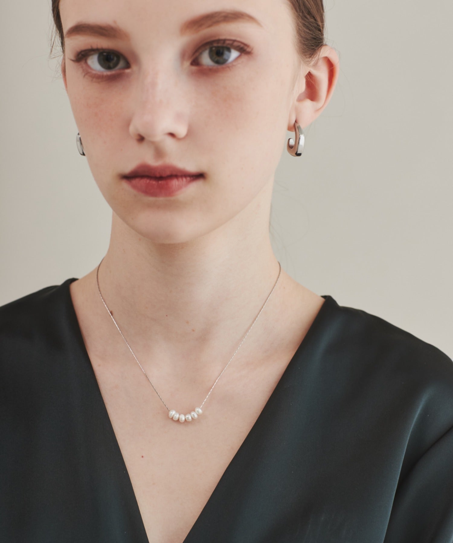 ciite' シーテ ネックレス 【 金属アレルギー対応 】 小ぶり淡水パールネックレス サージカルステンレス