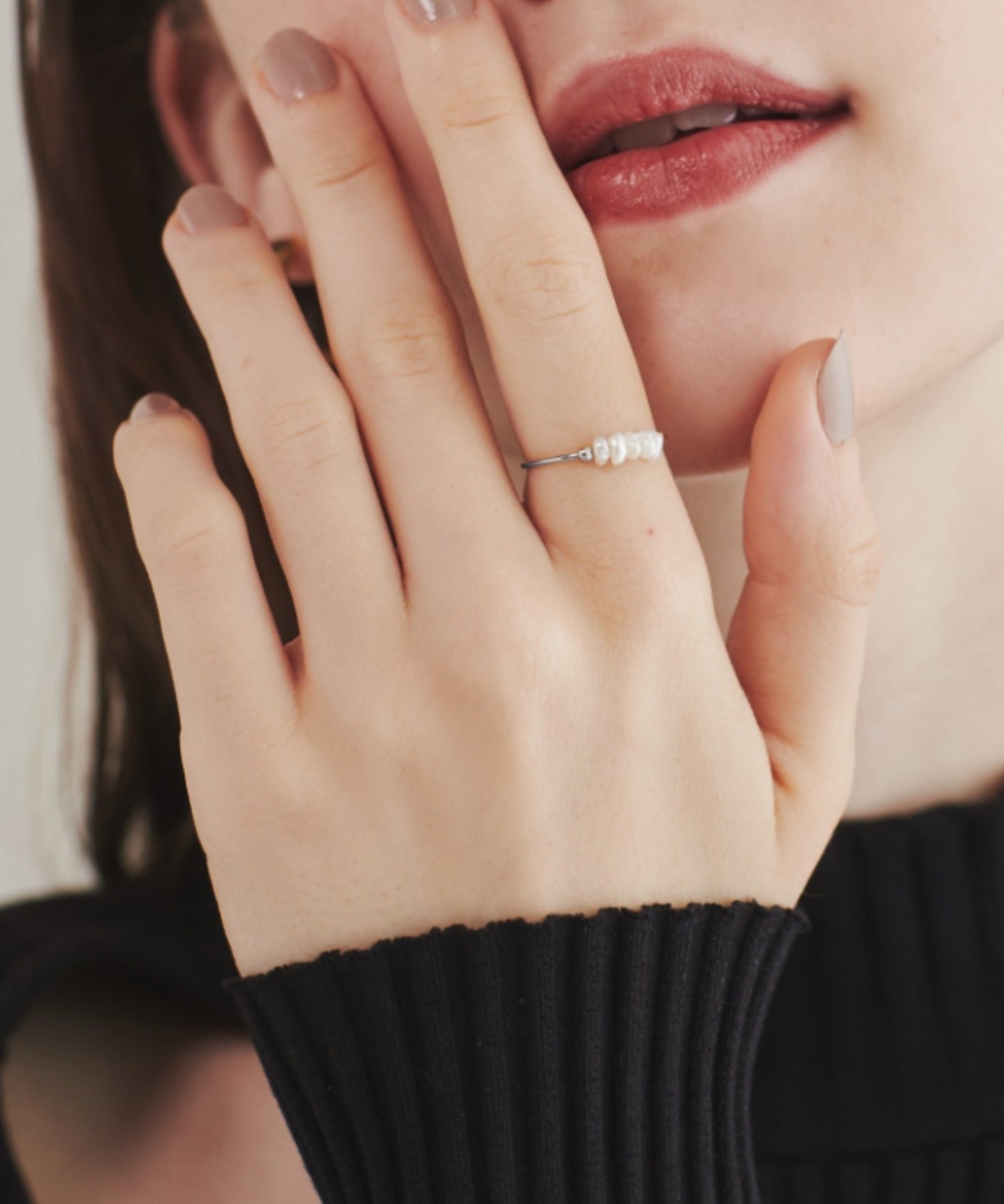 ciite' シーテ リング 【 金属アレルギー対応 】 淡水パールリング サージカルステンレス