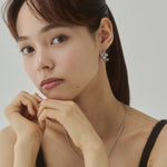 ciite' シーテ ピアス（両耳用） フラワービジュー フープピアス（両耳用）