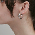 ciite' シーテ イヤリング 【 金属アレルギー対応 】 デザインフープイヤリング サージカルステンレス (両耳用)