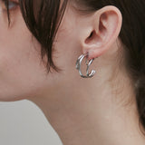 ciite' シーテ イヤリング 【 金属アレルギー対応 】 デザインフープイヤリング サージカルステンレス (両耳用)