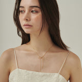 ciite' シーテ ネックレス 【 金属アレルギー対応 】 simple ribbon necklace / シンプル リボン ネックレス サージカルステンレス