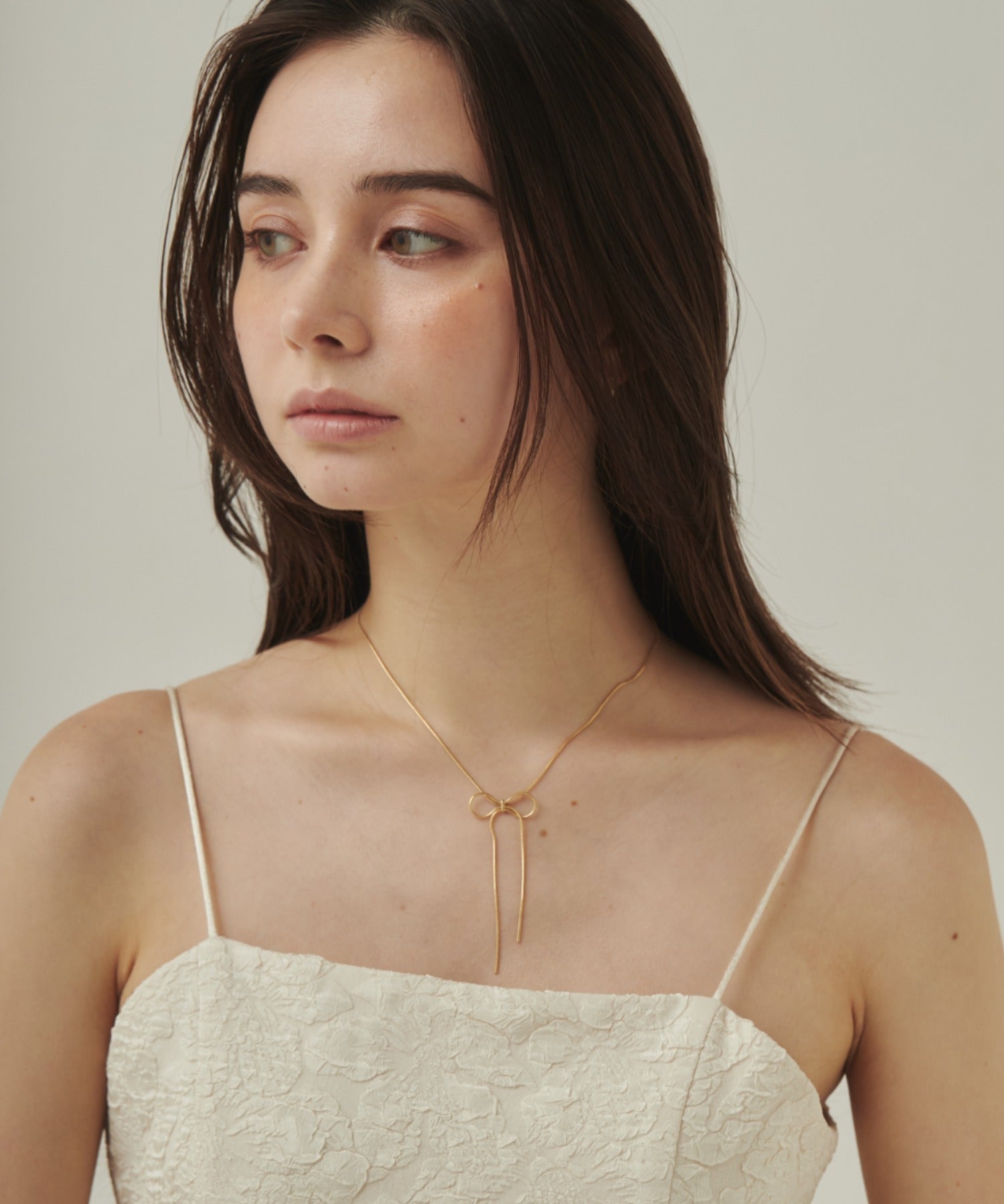 ciite' シーテ ネックレス 【 金属アレルギー対応 】 simple ribbon necklace / シンプル リボン ネックレス サージカルステンレス