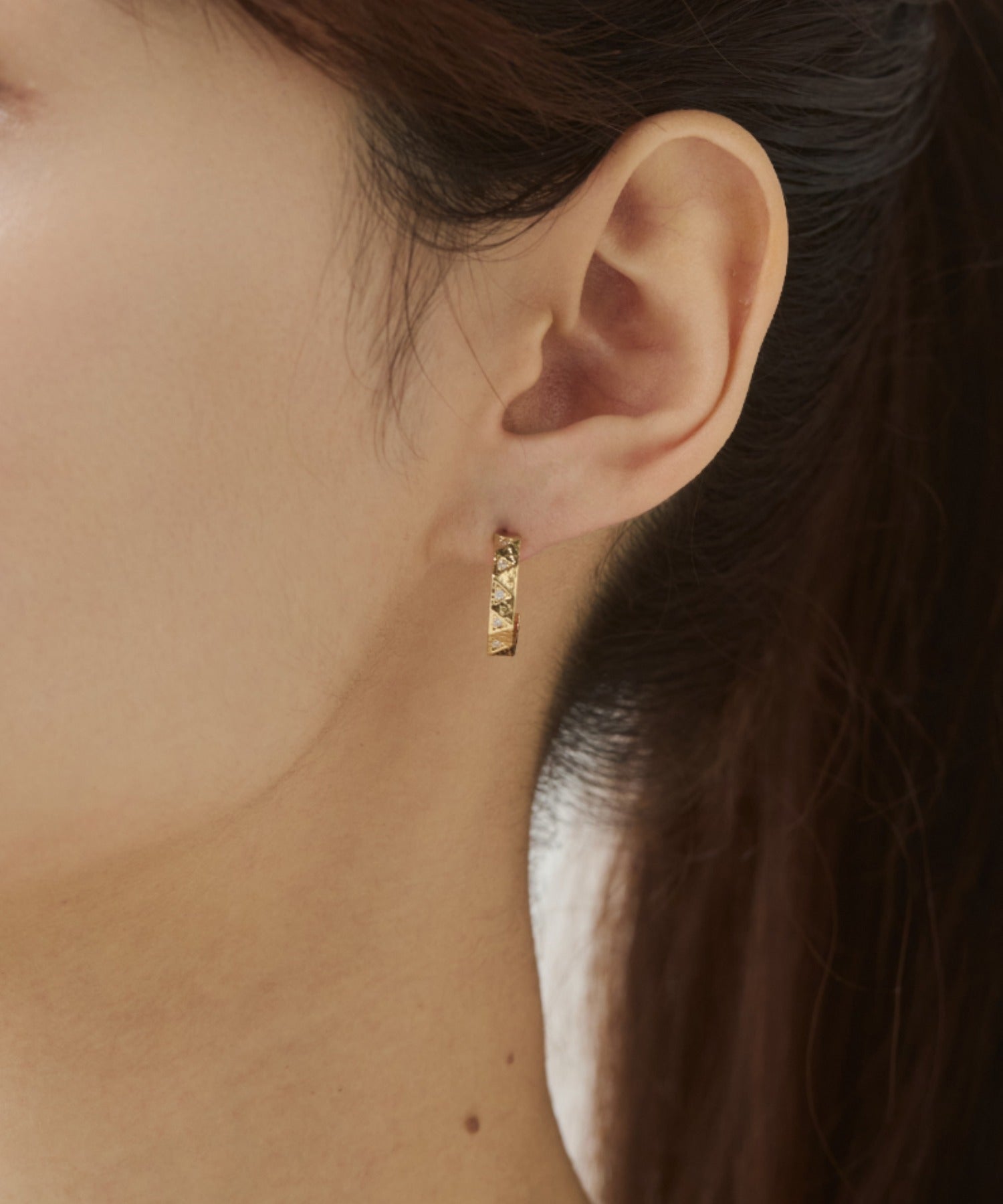 ciite' シーテ ピアス（両耳用） トライアングル ビジューピアス（両耳用）
