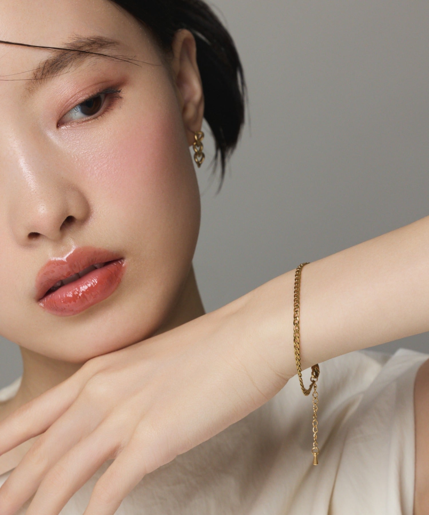 ciite' シーテ ピアス（両耳用） 【 金属アレルギー対応 】 チェーンモチーフピアス サージカルステンレス (両耳用)