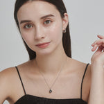 ciite' シーテ ネックレス 【 金属アレルギー対応 】 シズクビジューネックレス サージカルステンレス