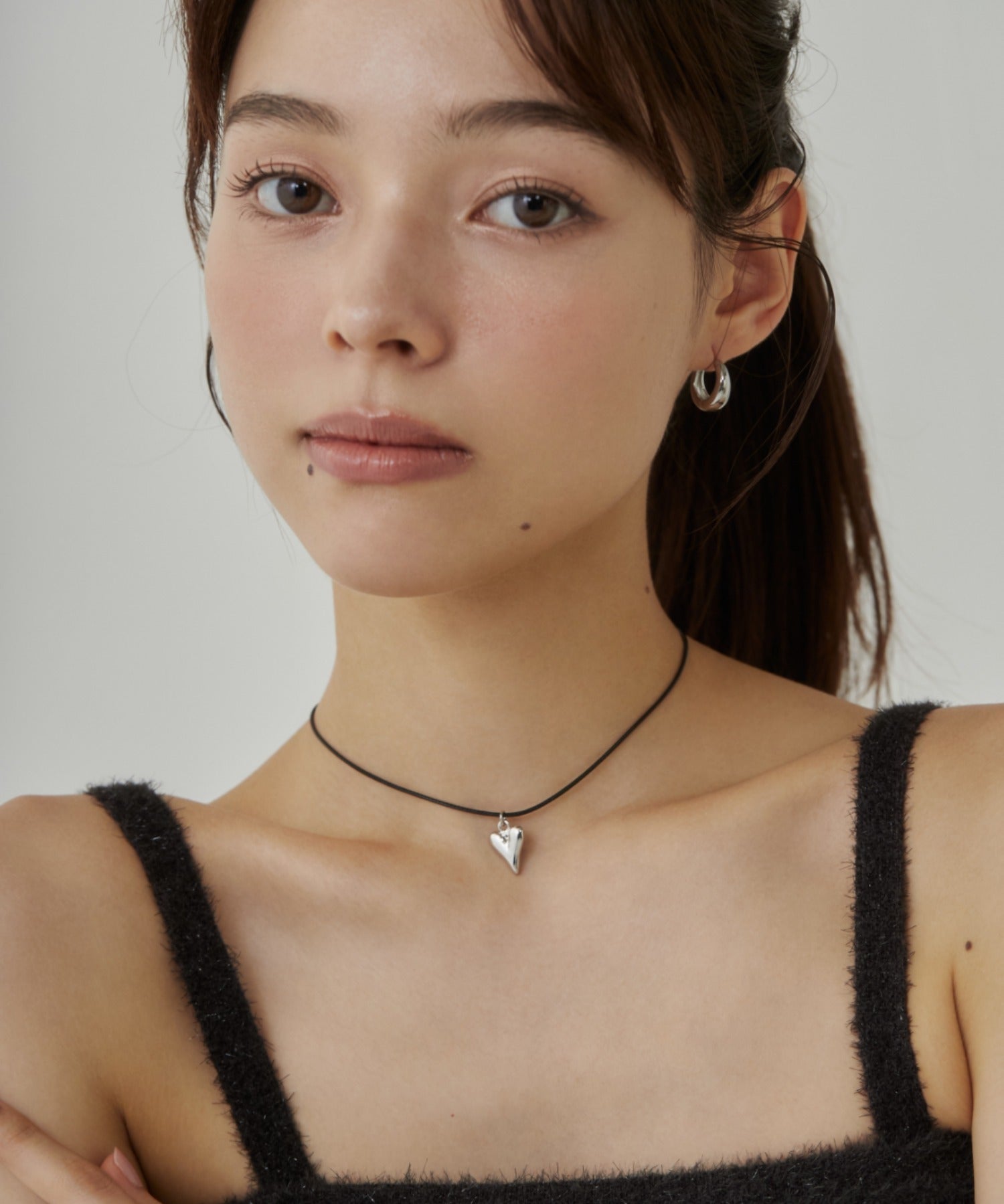 ciite' シーテ ネックレス メタルハートトップ コードチョーカー / ネックレス