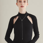 ciite' シーテ ネックレス 【 金属アレルギー対応 】 ノットチェーンロングネックレス サージカルステンレス