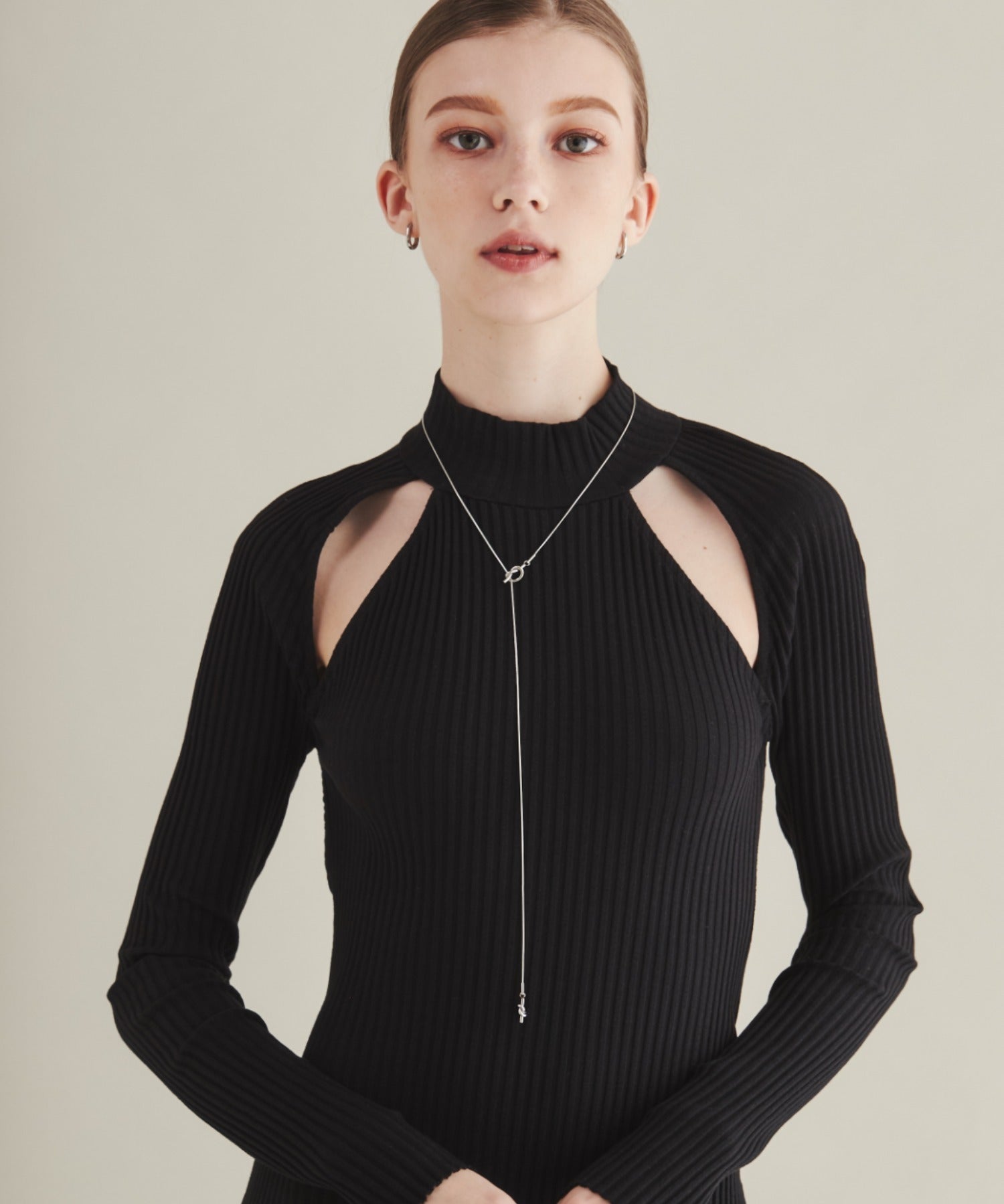 ciite' シーテ ネックレス 【 金属アレルギー対応 】 ノットチェーンロングネックレス サージカルステンレス