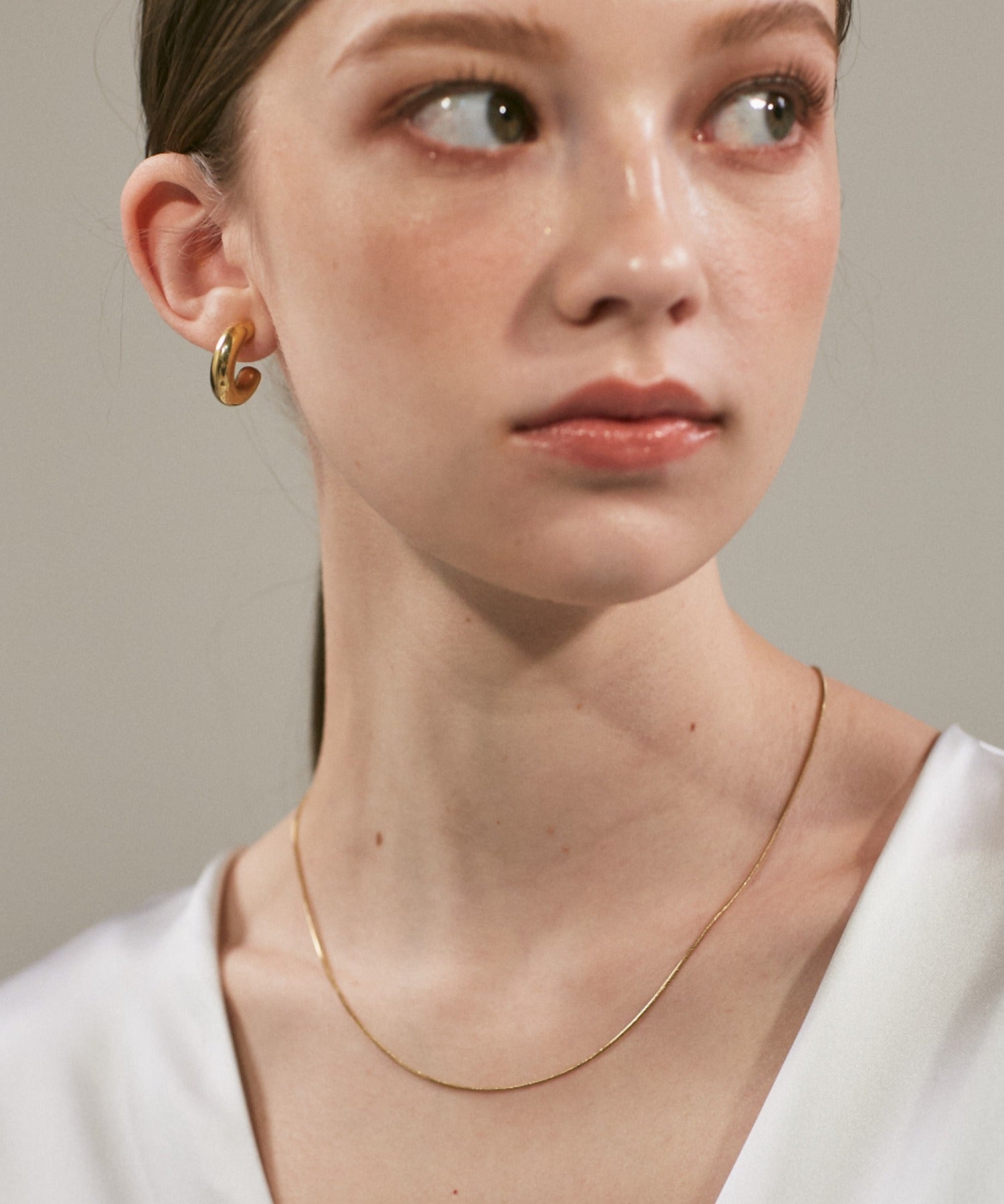 ciite' シーテ ネックレス 【 金属アレルギー対応 】 華奢セミロング シンプルネックレス サージカルステンレス