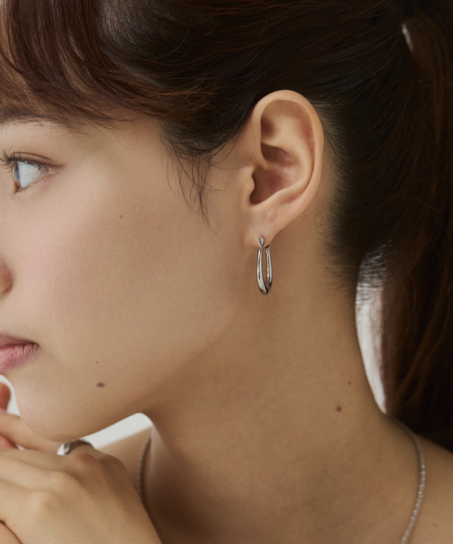 ciite' シーテ ピアス（両耳用） 【 金属アレルギー対応 】オーバルフープピアス サージカルステンレス（両耳用）