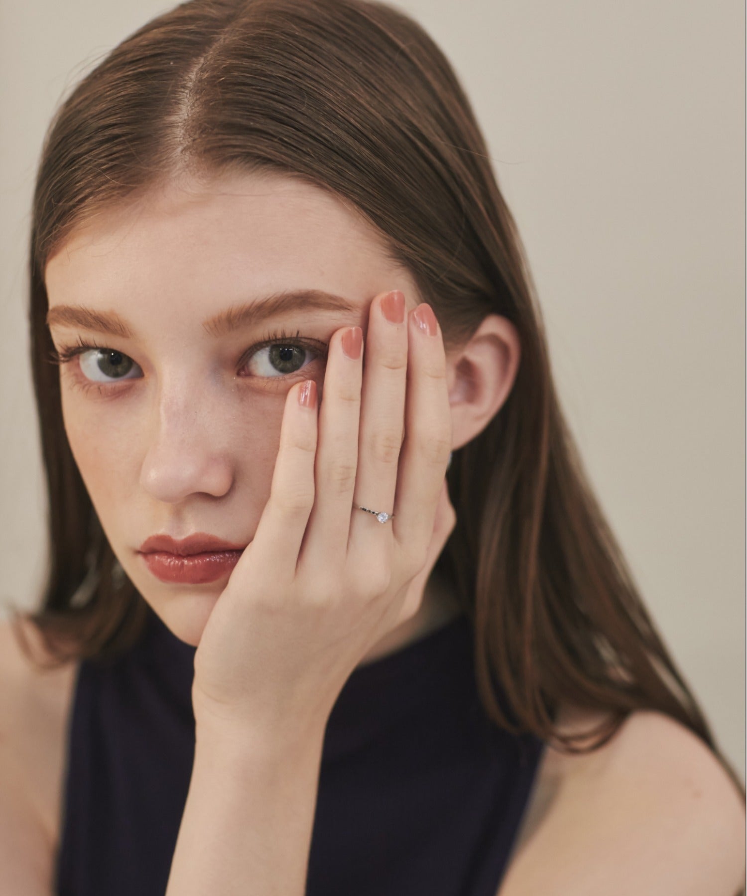 ciite' シーテ リング 【 金属アレルギー対応 】 シンプルビジューリング サージカルステンレス