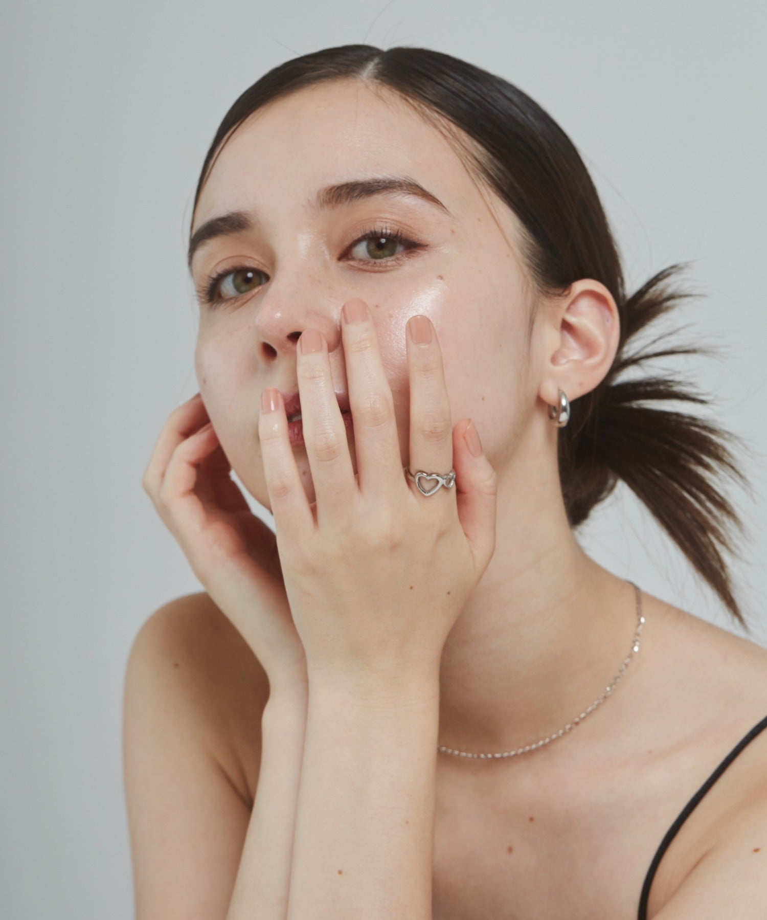 ciite' シーテ リング 【 金属アレルギー対応 】 ダブルハートリング サージカルステンレス