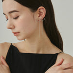 ciite' シーテ ピアス（両耳用） チェーンリボンピアス (両耳用)