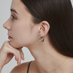 ciite' シーテ ピアス（両耳用） 立体デザインピアス イヤーカフ風 (両耳用)