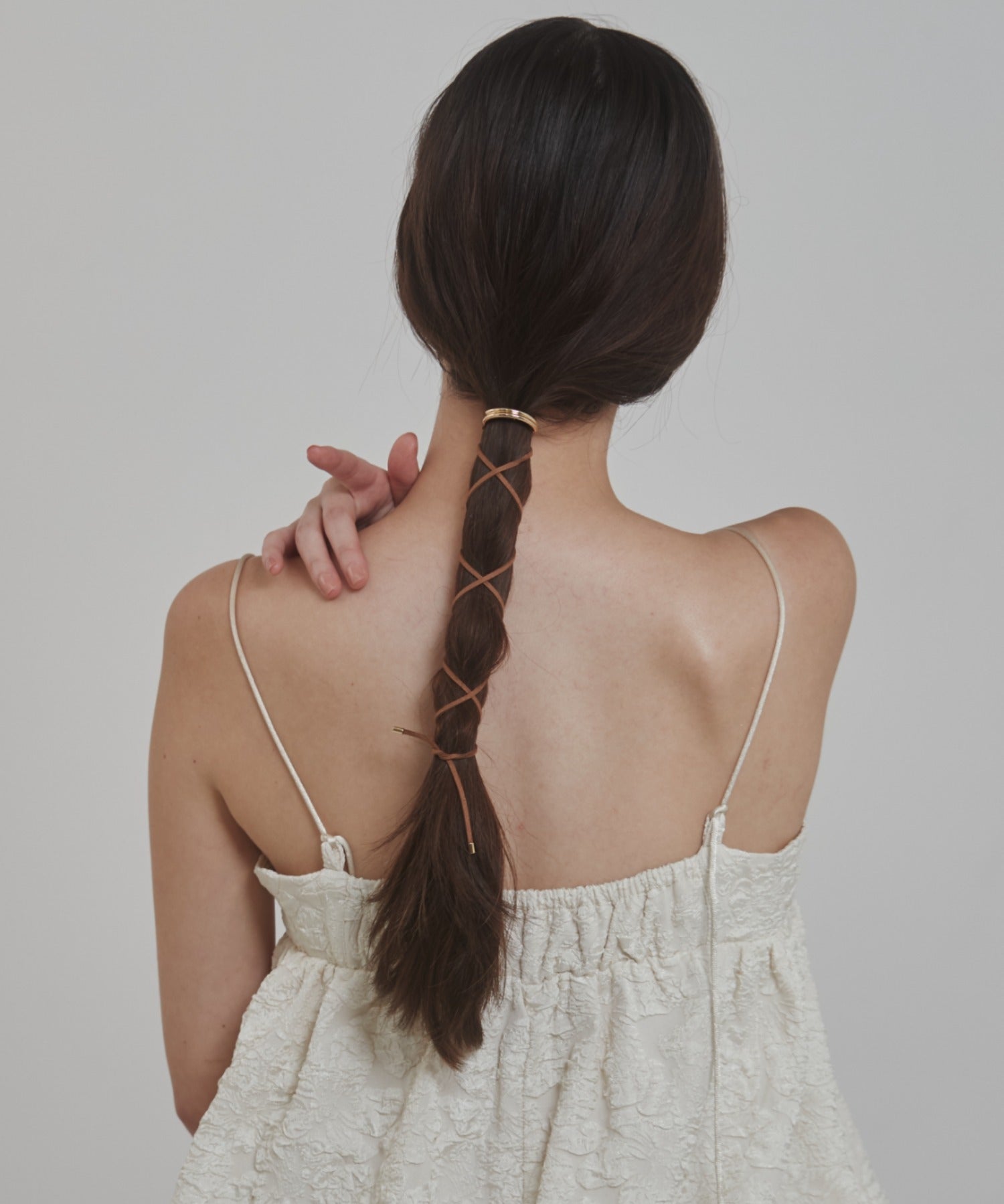 ciite' シーテ ヘアアクセサリー グルグルヘアフックスエードリボン