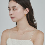 ciite' シーテ ネックレス シンプルナローネックレス & パールネックレス2個セット