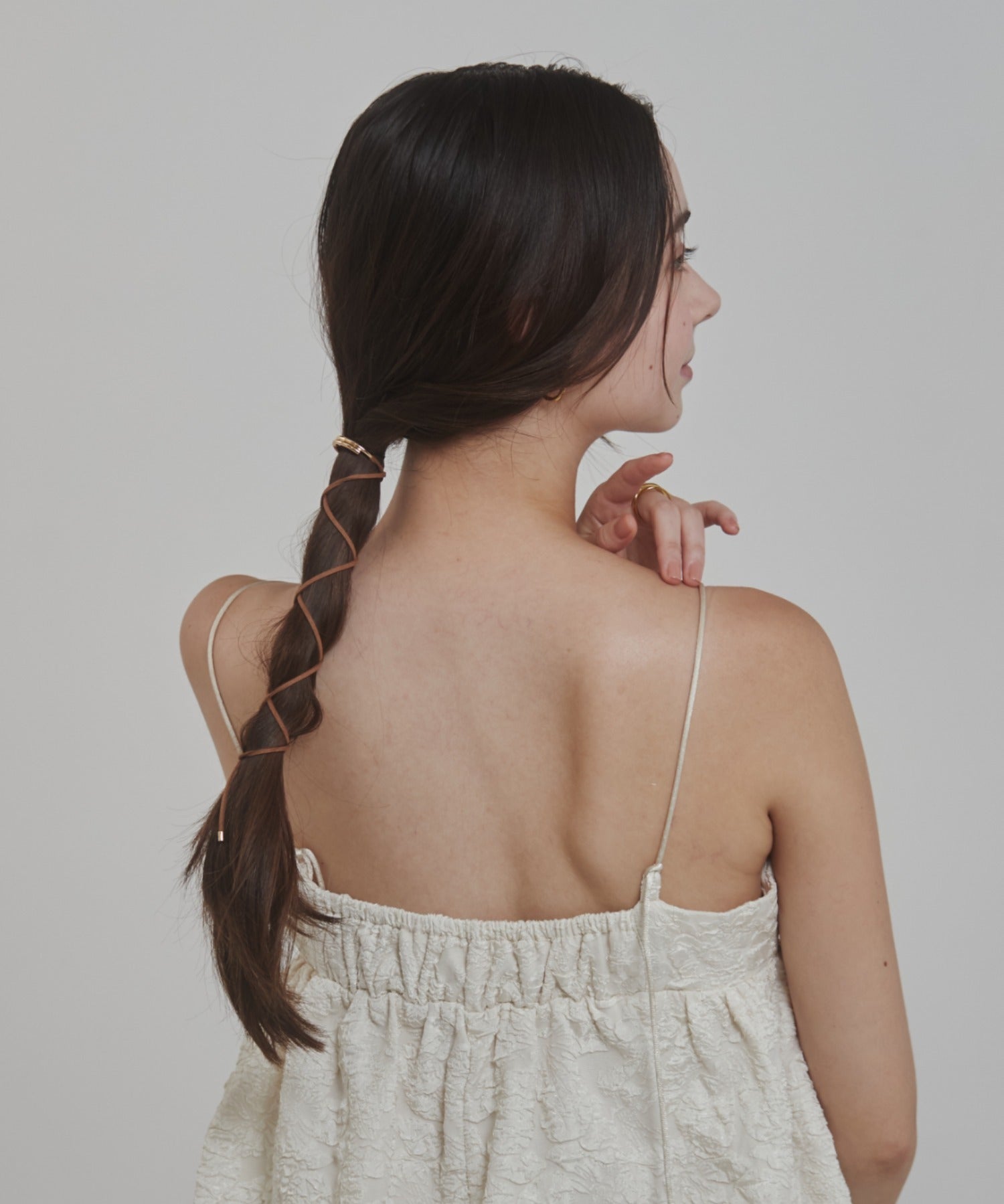 ciite' シーテ ヘアアクセサリー グルグルヘアフックスエードリボン