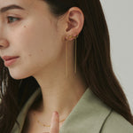 ciite' シーテ ピアス（両耳用） チェーンリボンピアス (両耳用)