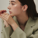 ciite' シーテ ピアス（両耳用） ドロップフープピアス / drop hoop pierce (両耳用)