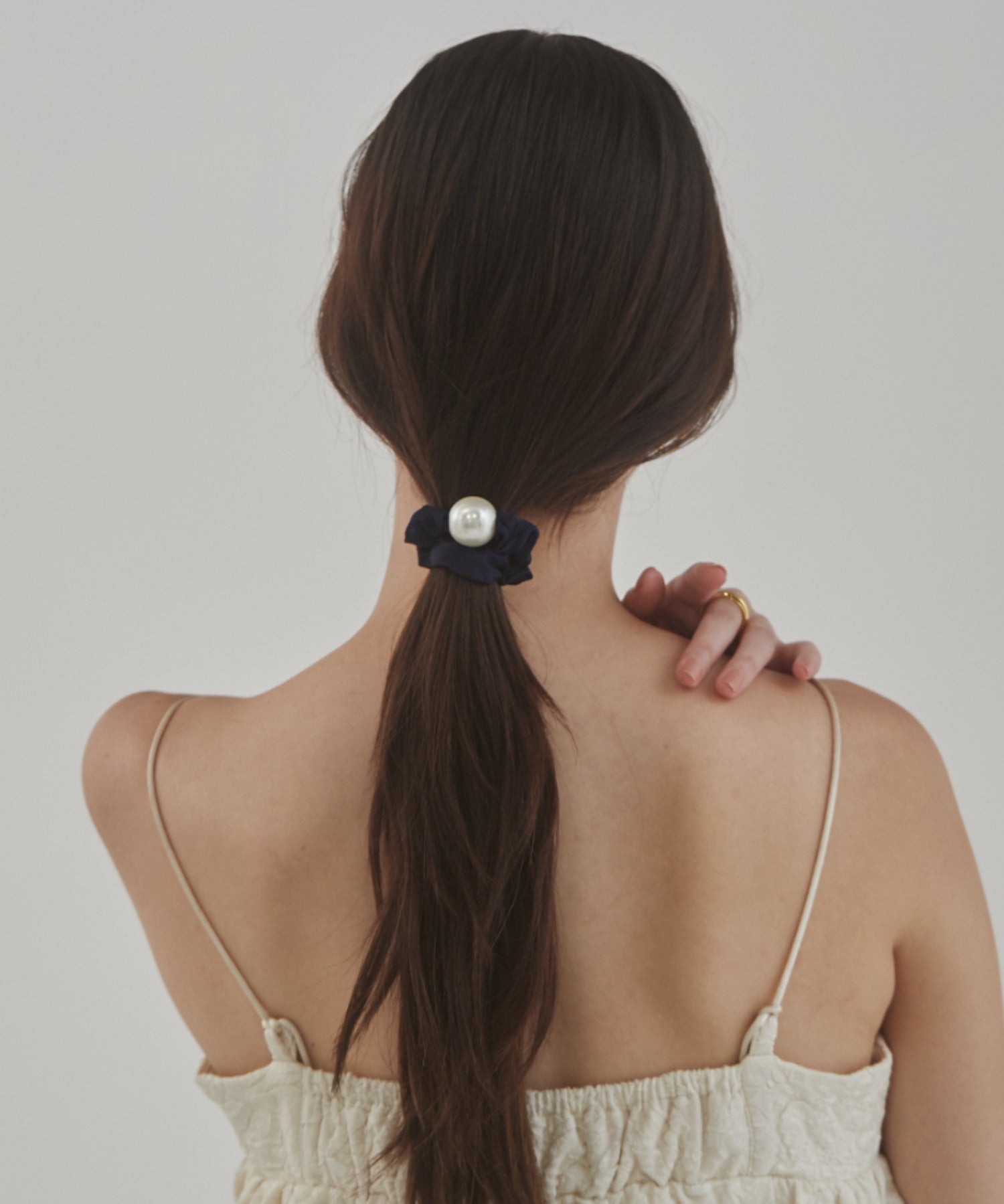 ciite' シーテ ヘアアクセサリー フレンチサテンパール シュシュ
