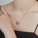 ciite' シーテ ネックレス 【 金属アレルギー対応 】 ダブルリング ネックレス サージカルステンレス