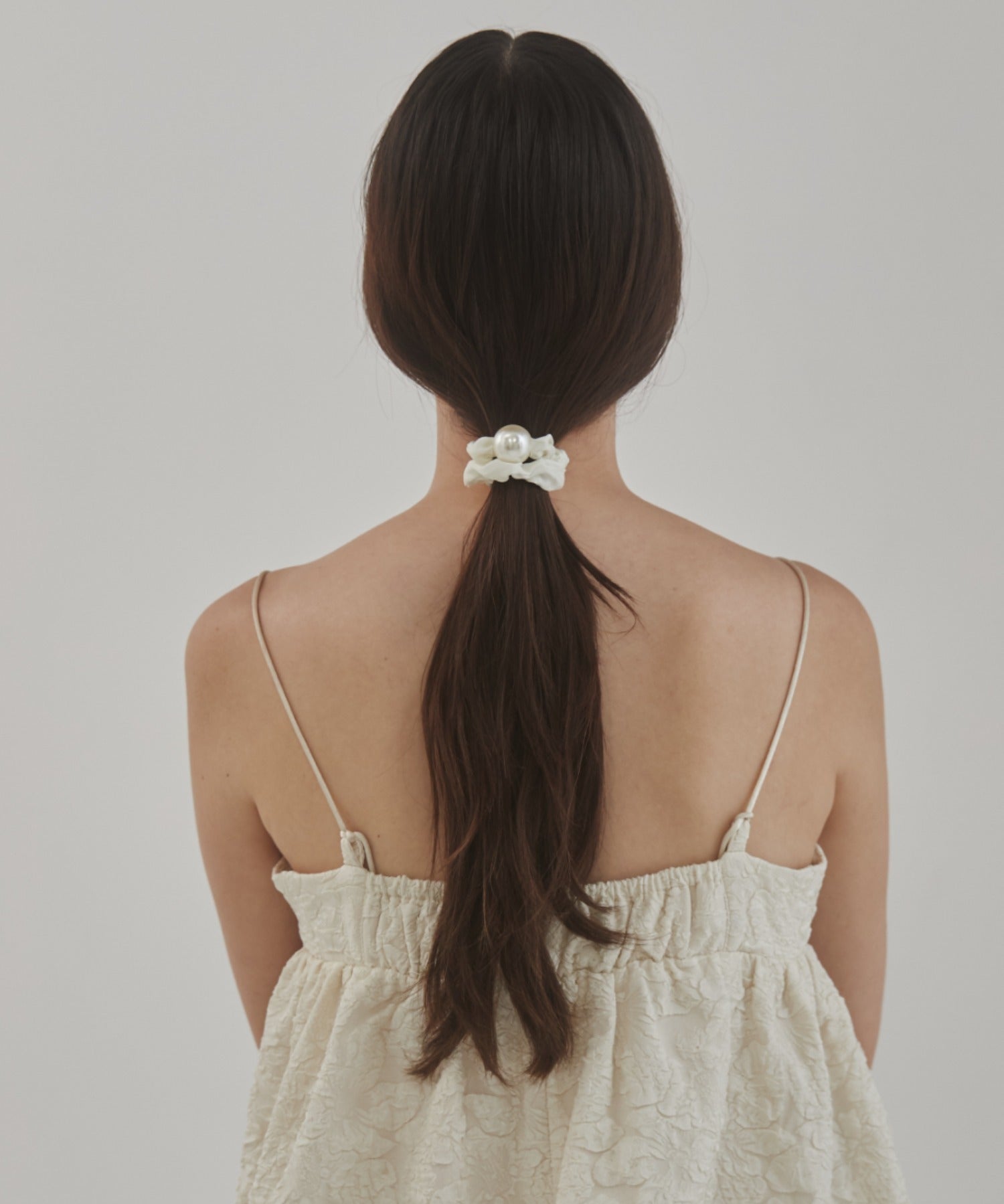 ciite' シーテ ヘアアクセサリー フレンチサテンパール シュシュ