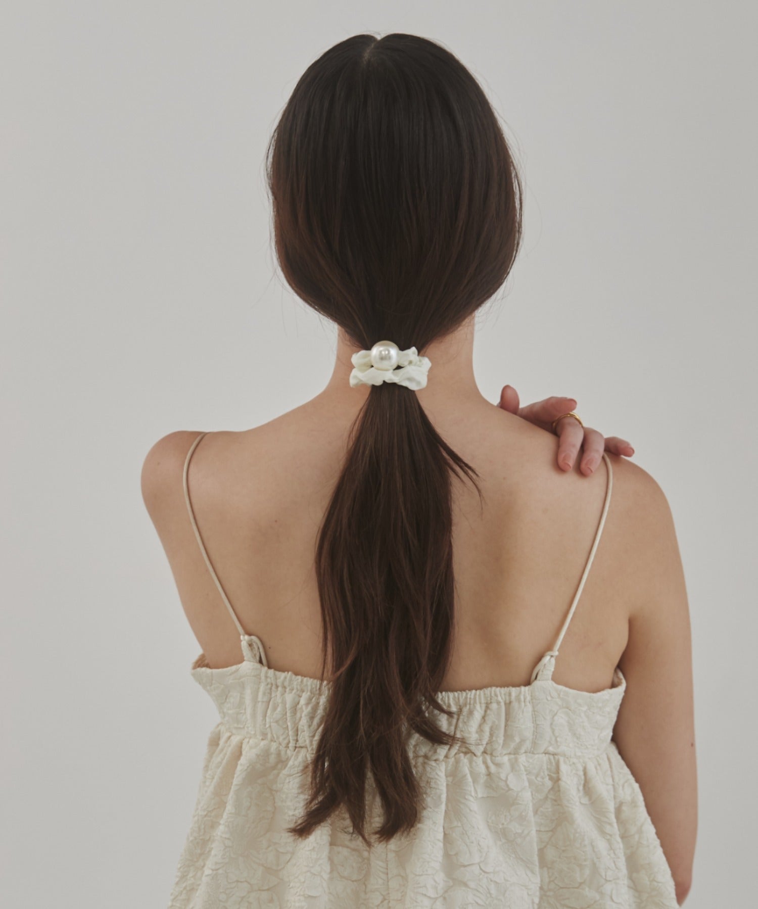 ciite' シーテ ヘアアクセサリー フレンチサテンパール シュシュ